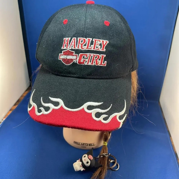 Harley Davidson Women's Cap - Harley Girl with Flame Design - Picture 2 of 6